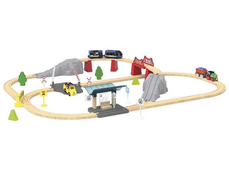 Gehe zu Vollbildansicht: Playtive JUNIOR PLAYTIVE® JUNIOR Eisenbahn Kinder, 60-teilig, ab 3 Jahren - Bild 1