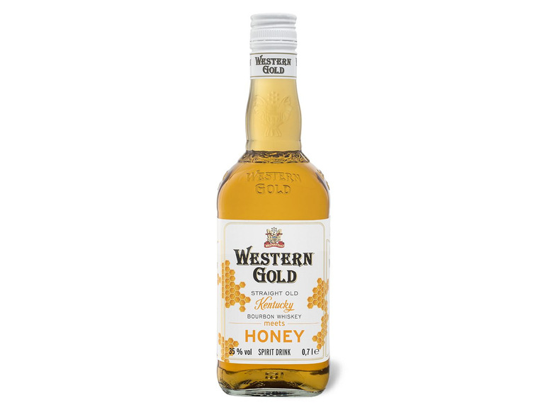 Gehe zu Vollbildansicht: Western Gold Bourbon Whiskey meets Honey 35% Vol - Bild 1