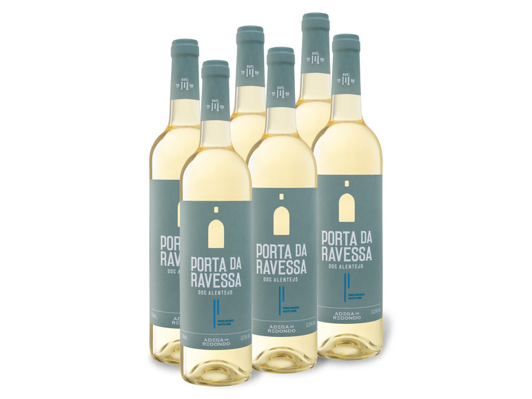 Gehe zu Vollbildansicht: 6 x 0,75-l-Flasche Weinpaket Porta da Ravessa Weisswein Alentejo DOC trocken, Weißwein - Bild 1