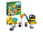 LEGO Duplo Bauset mit LKW und Bagger.
