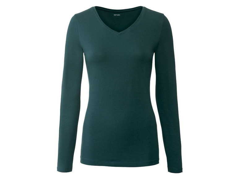 Gehe zu Vollbildansicht: ESMARA® Langarmshirt Damen, 2 Stück, mit Bio-Baumwolle - Bild 17