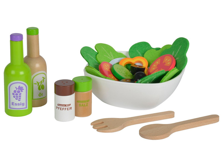 Gehe zu Vollbildansicht: Eichhorn Holz Lebensmittelset, Salat, Kinderspielzeug, ab 3 Jahren - Bild 1