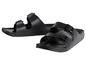 Zwei Paar schwarze Sandalen mit Schnallen