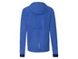 Blaue Windjacke mit Kapuze für Herren.