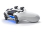 Ein weißer PlayStation 4-Controller.