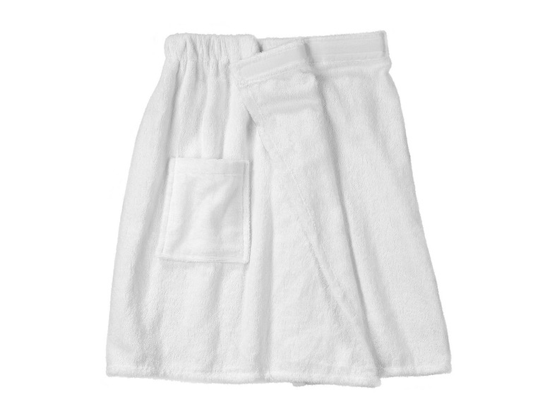 Weißer Bademantel mit Taschen