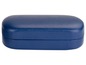 Ein blaues Etui für Brillen.