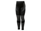 Schwarze Sportleggings mit grauen Details.