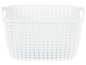 Weißer Plastik-Aufbewahrungskorb mit Griffen