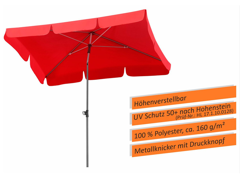 Gehe zu Vollbildansicht: Schneider Sonnenschirm »Locarno«, rechteckig, 50+ UV-Schutz, 2-teiliger Stock, mit Knicker - Bild 9
