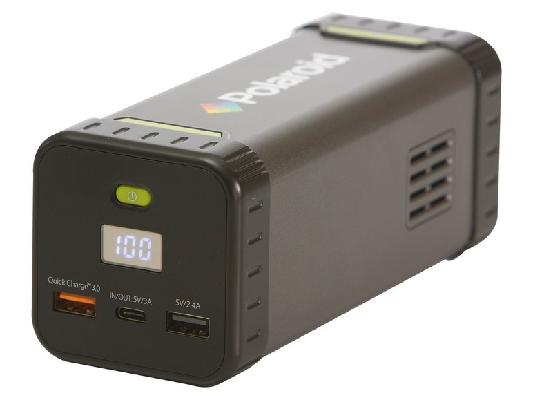 Gehe zu Vollbildansicht: Polaroid Powerbank »PS100«, mit Steckdosen-Ausgang, 2 USB Ports, 84 Watt-Stunden Strom - Bild 3