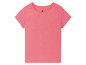 Ein rosafarbenes T-Shirt mit kurzen Ärmeln.