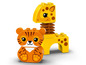 Lego Duplo Spielzeug mit einer Giraffe und einem Tiger.