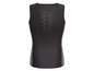 Ein schwarzes Sport-Tanktop mit geometrischem Muster.