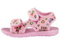 Rosa Sandalen mit Paw Patrol-Motiv.