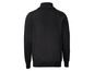 Schwarzer Pullover mit Rollkragen.