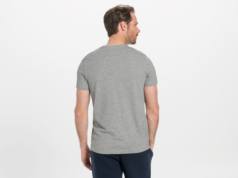 Gehe zu Vollbildansicht: LIVERGY® T-Shirt Herren, 3 Stück, mit Rundhals oder V-Ausschnitt, hoher Baumwollanteil - Bild 33