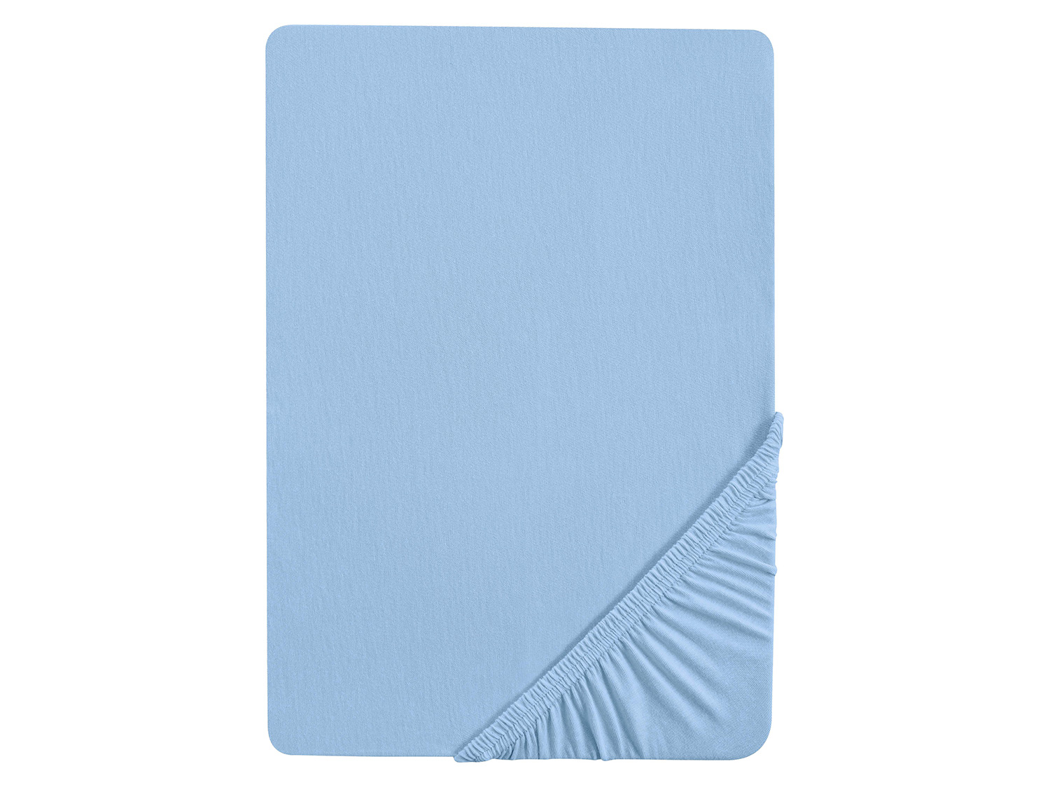 Biberna Premium Jersey-Elasthan Spannbettlaken (Eisblau, 140 – 160 x 200 cm) | 04005774629347
