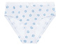 Weiße Unterhose mit blauem Blumenmuster