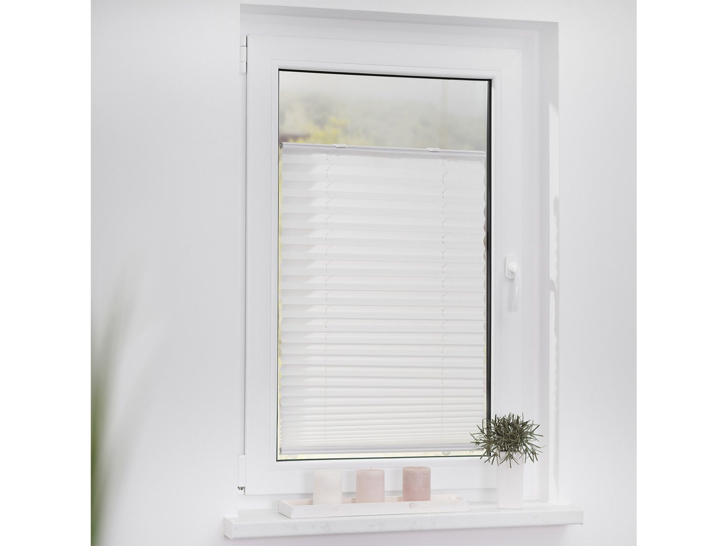 Thumbnail - Lichtblick Plissee Haftfix, ohne Bohren (Weiß, 60x130 cm)