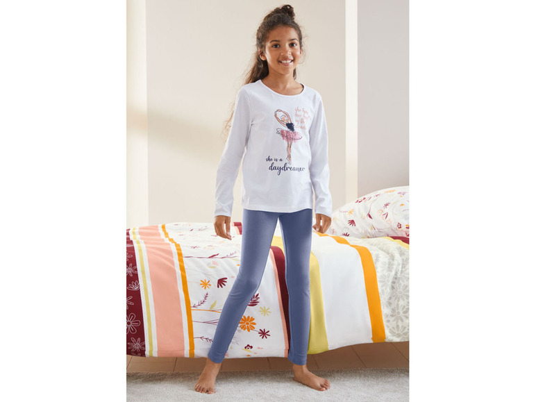 Gehe zu Vollbildansicht: pepperts!® Mädchen Pyjama, mit Glitzerprint - Bild 3