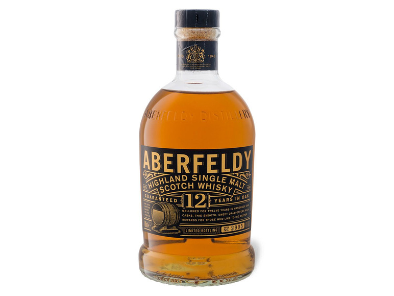 Gehe zu Vollbildansicht: Aberfeldy 12 Years Old Highland Single Malt Scotch Whisky mit Geschenkbox 40% Vol - Bild 2