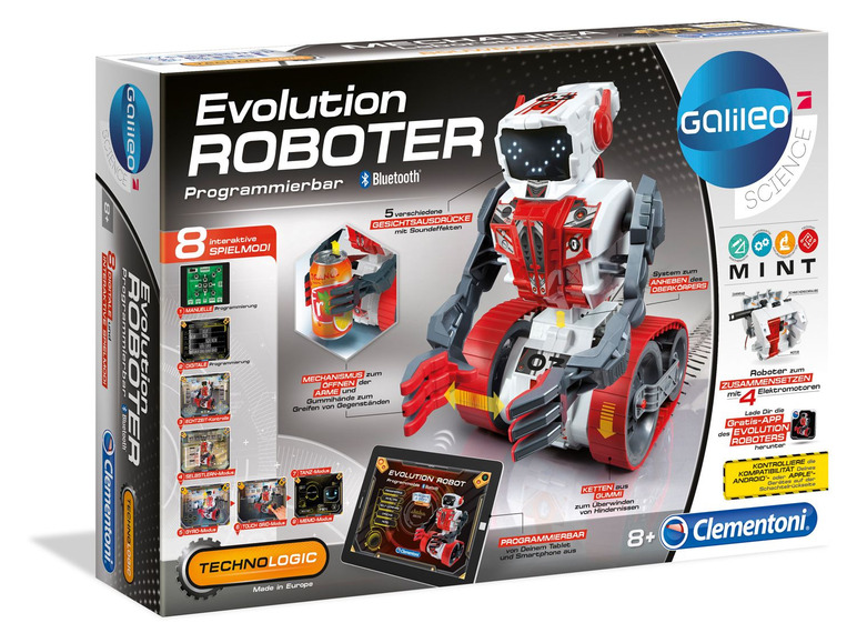 Gehe zu Vollbildansicht: Clementoni Roboter »Evolution«, 8 Spielmodi, 4 Elektromotoren, ab 8 Jahren - Bild 2