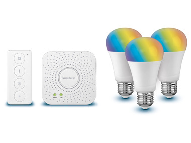 LIVARNO home Starter Kit inkl. Gateway & 3 Leuchtmittel RGB, Zigbee Smart Home