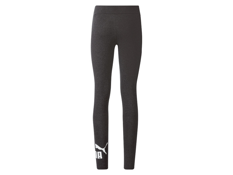Dunkelgraue Leggings mit weißem Puma-Logo