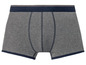 Graue Boxershorts mit blauem Bund