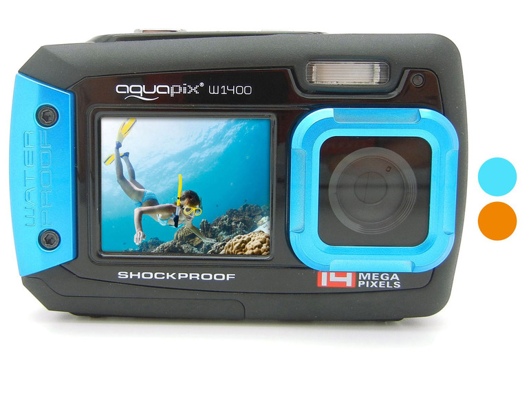 Gehe zu Vollbildansicht: Aquapix Unterwasser Digitalkamera W1400 Active - Bild 1