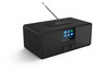 Schwarzes Philips Internetradio mit Bluetooth und drahtlosem Ladegerät.