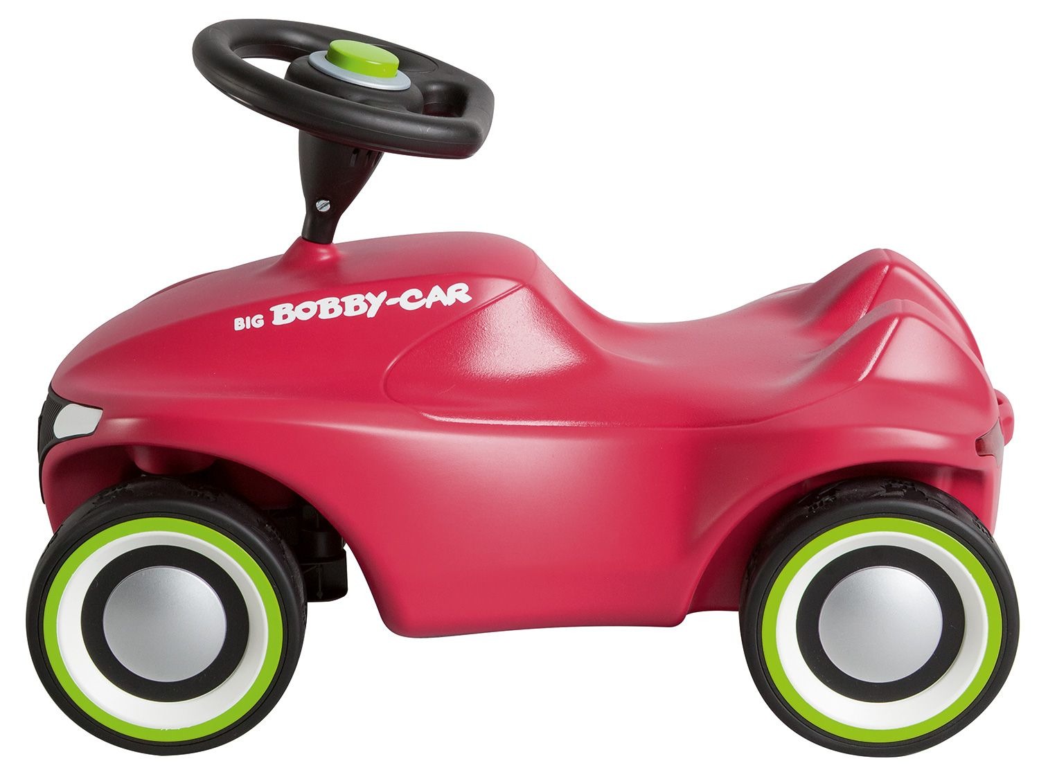 BIG Bobby Car Neo Rot – Rutschauto Für Kinder Ab 1 Jahr, Mit Flüsterreifen & Höhenverstellbarer Schiebestange