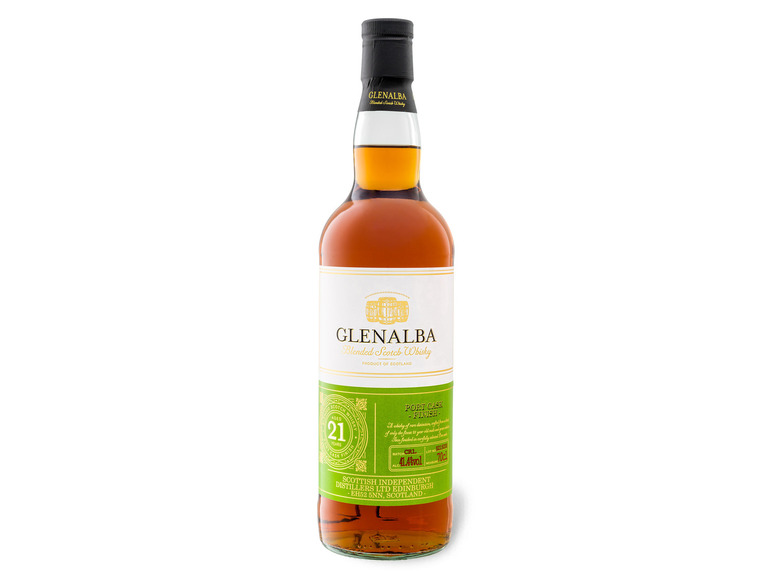 Gehe zu Vollbildansicht: Glenalba Blended Scotch Whisky 21 Jahre Port Cask Finish 41,4% Vol - Bild 2
