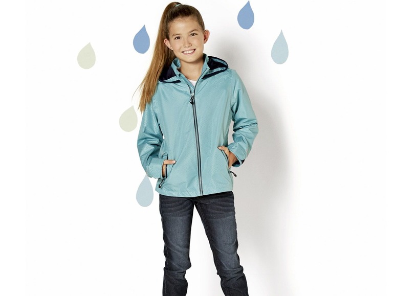 Gehe zu Vollbildansicht: CRIVIT® Regenjacke Mädchen, mit versiegelten Nähten, atmungsaktiv, wind- und wasserdicht - Bild 6