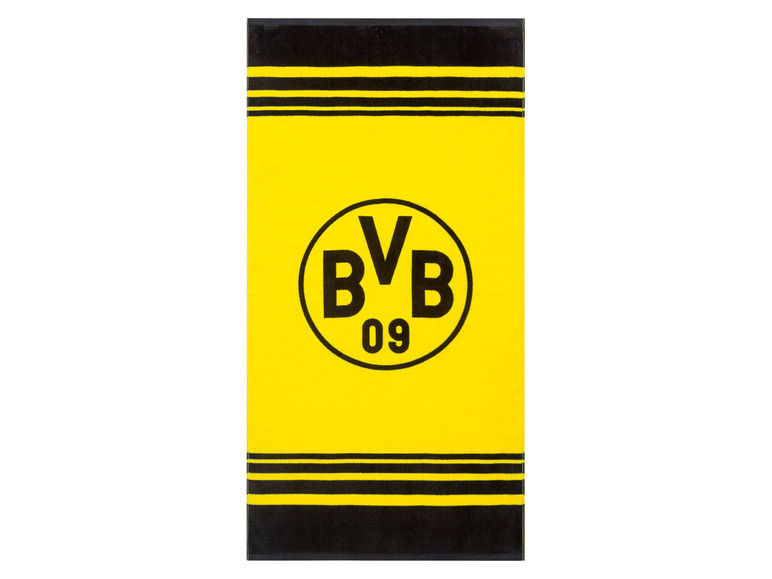 Gehe zu Vollbildansicht: Velours Badetuch »Borussia Dortmund«, 70 x 140 cm - Bild 1