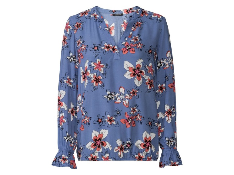 Gehe zu Vollbildansicht: ESMARA® Bluse Damen, in floralem Design, aus ressourcenschonender Viskose - Bild 12