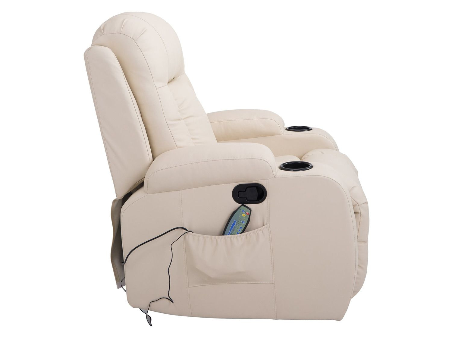 HOMCOM TV Sessel mit Massage und Wärmefunktion - creme