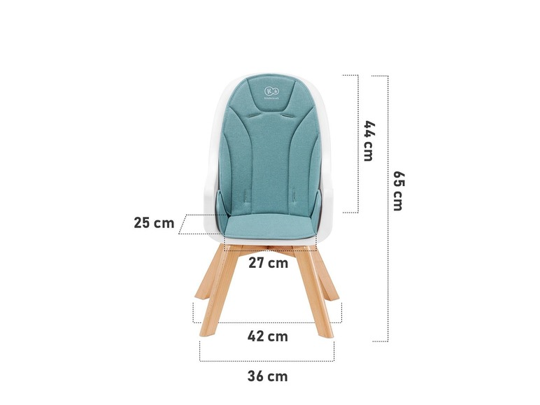 Gehe zu Vollbildansicht: Kinderkraft 2in1 Hochstuhl »Tixi«, Hochstuhl und Stuhl, verstellbares Doppeltablett - Bild 17