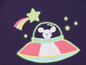 Eine Maus in einem UFO mit einem Sternschnuppen