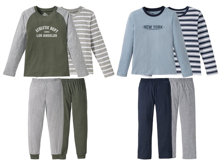 Gehe zu Vollbildansicht: PEPPERTS® Jungen Schlafanzug, 2 Stück, mit Bio-Baumwolle - Bild 1