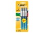 Drei Bic Grip Stifte mit vier Farben.