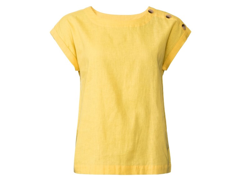 Gehe zu Vollbildansicht: ESMARA® Bluse Damen, luftige Qualität, mit Leinen und Baumwolle - Bild 2