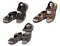 Schwarze und braune Sandalen für Herren mit Schnalle