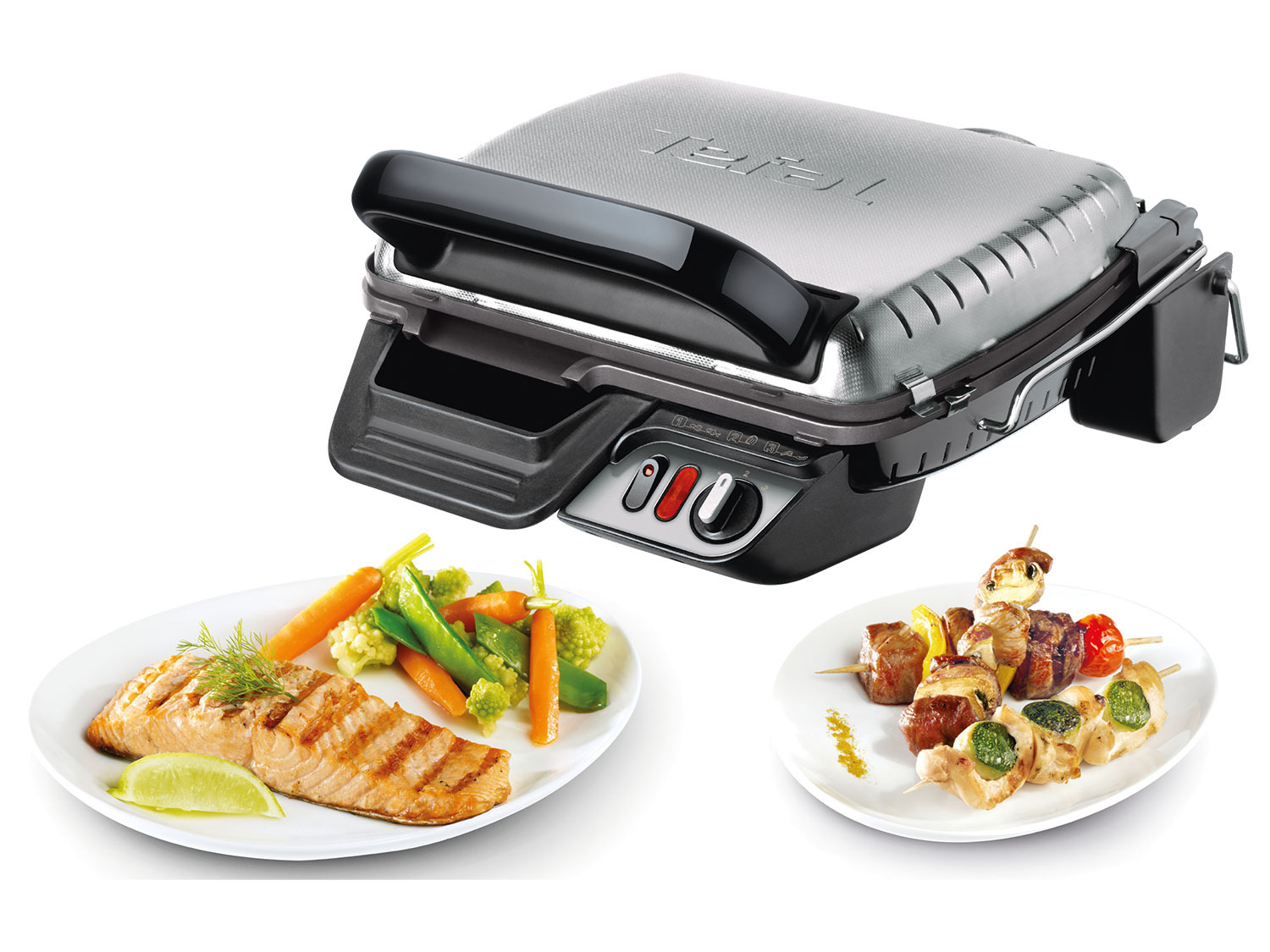 Tefal GC3060 Kontaktgrill 3 in 1 Edelstahl silber/schw…