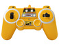 Gelber Controller für einen Spielzeugkran.