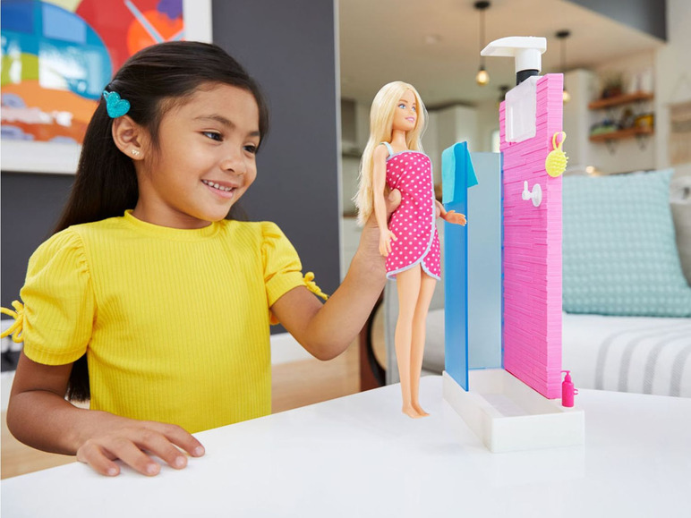 Gehe zu Vollbildansicht: Barbie Deluxe-Set Möbel Badezimmer & Puppe - Bild 2