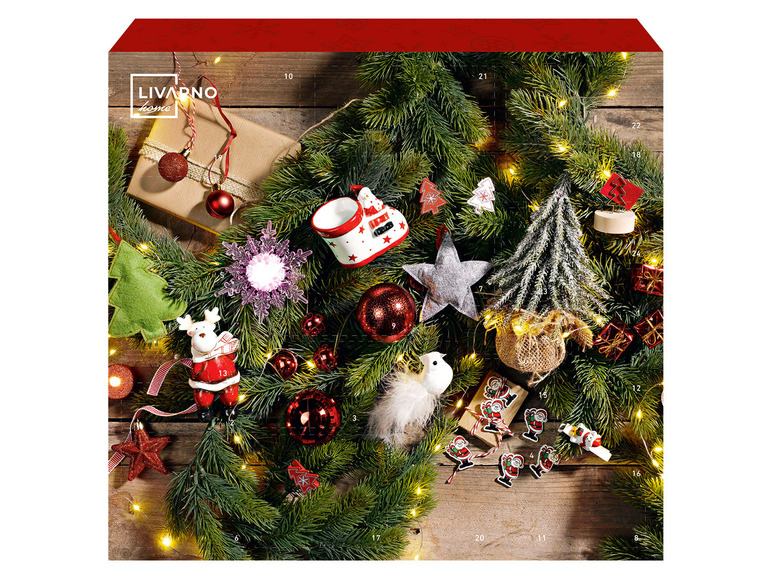 Gehe zu Vollbildansicht: LIVARNO home Adventskalender, mit 24 Weihnachtsdekoration - Bild 1