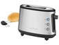 Ein Proficook Toaster aus Edelstahl mit einem Brot.
