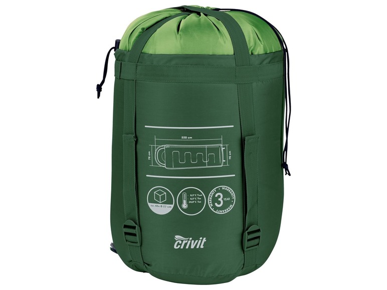 Gehe zu Vollbildansicht: CRIVIT® Schlafsack, mit Reißverschluss, Wärmeleiste, inklusive Kompressions-Packsack - Bild 12